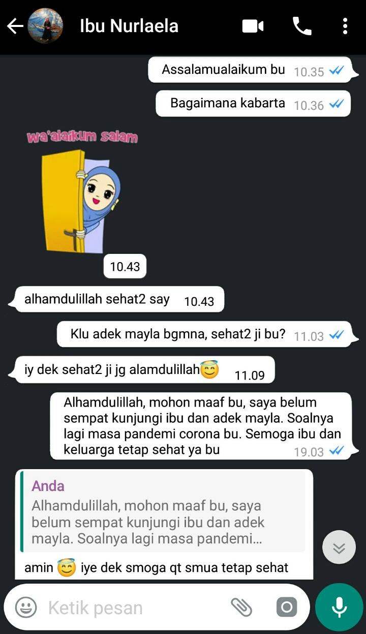 Kunjungan Ketiga : Kabar Ibu Nurlaela, Adik Mayla dan Keluarga 