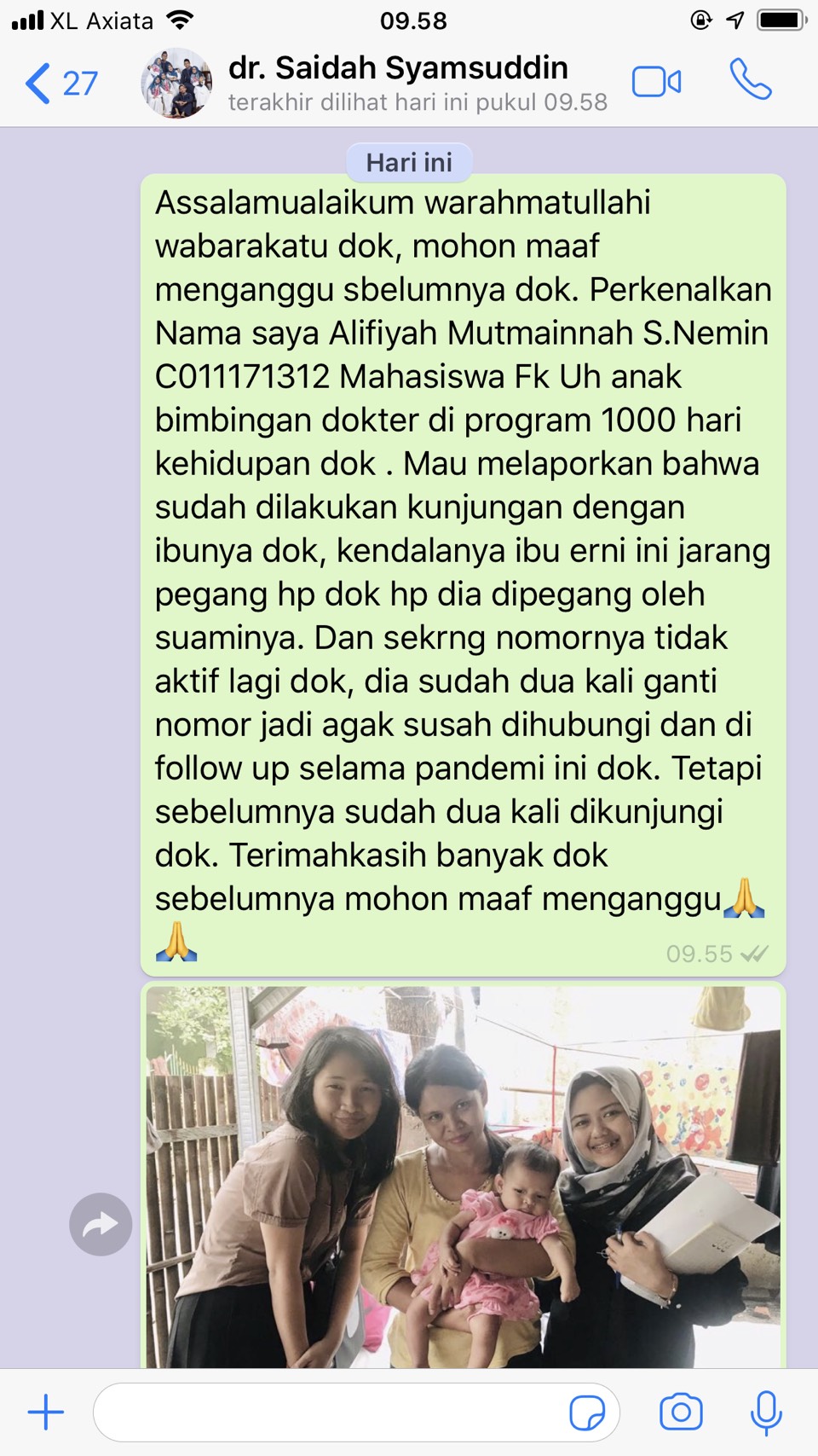 Diskusi dengan dokter pembingbing..