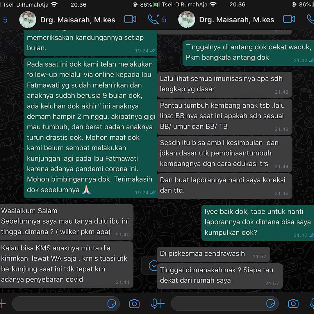 Konfirmasi ke Dokter Pembimbing