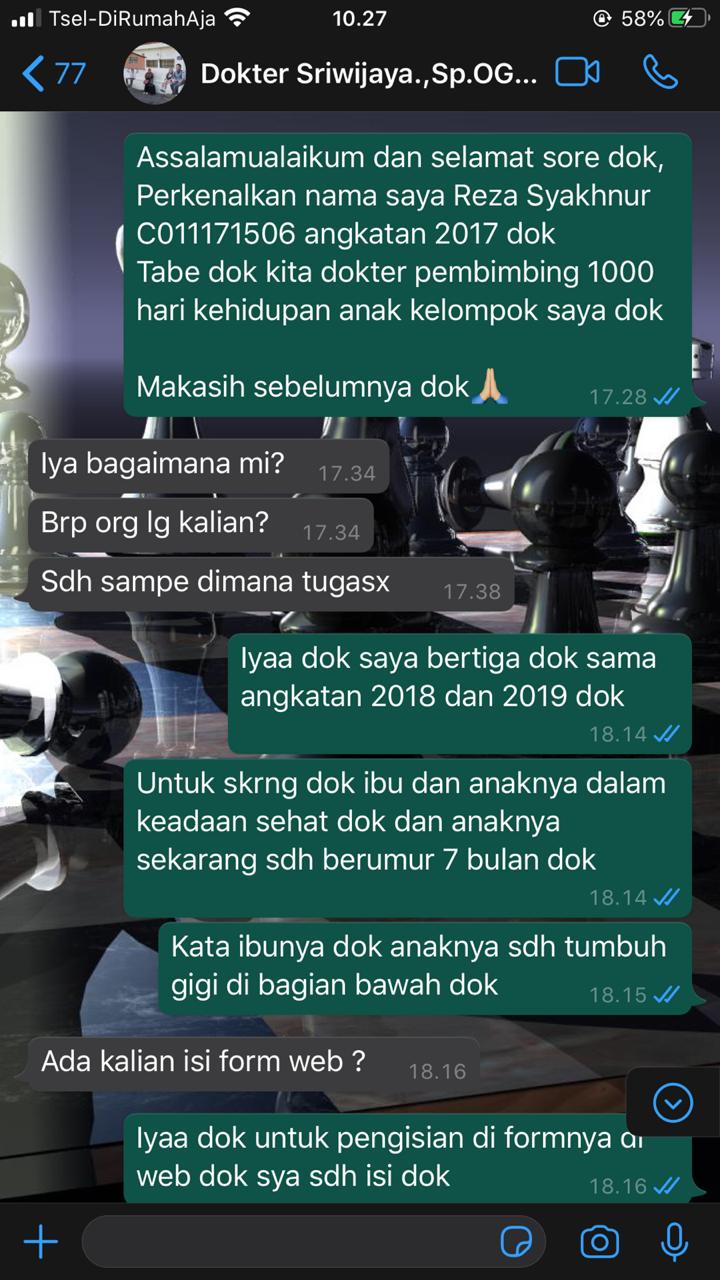 Diskusi bersama dokter pembimbing
