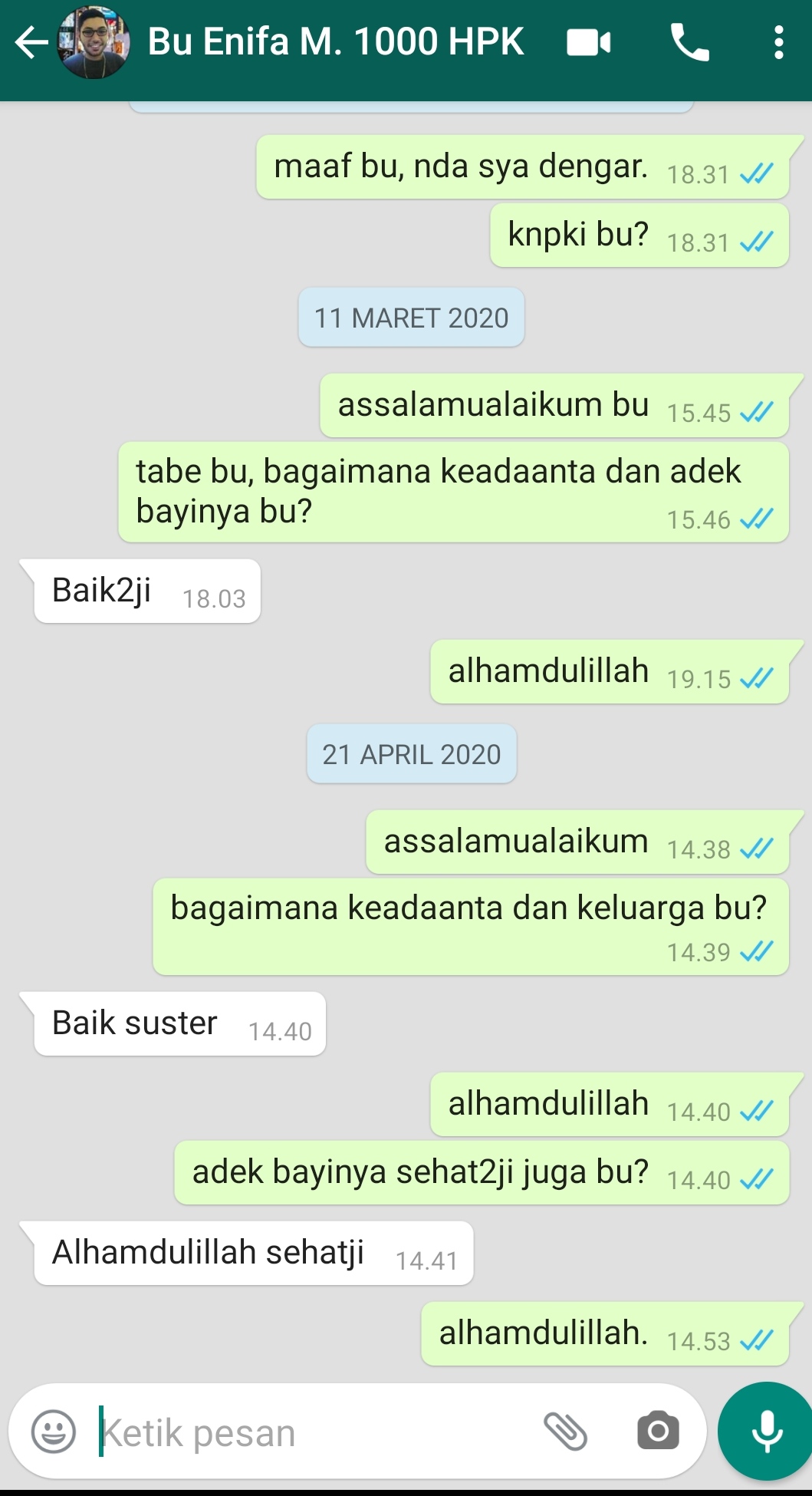 Keadaan Ibu Enifa Dan Keluarga