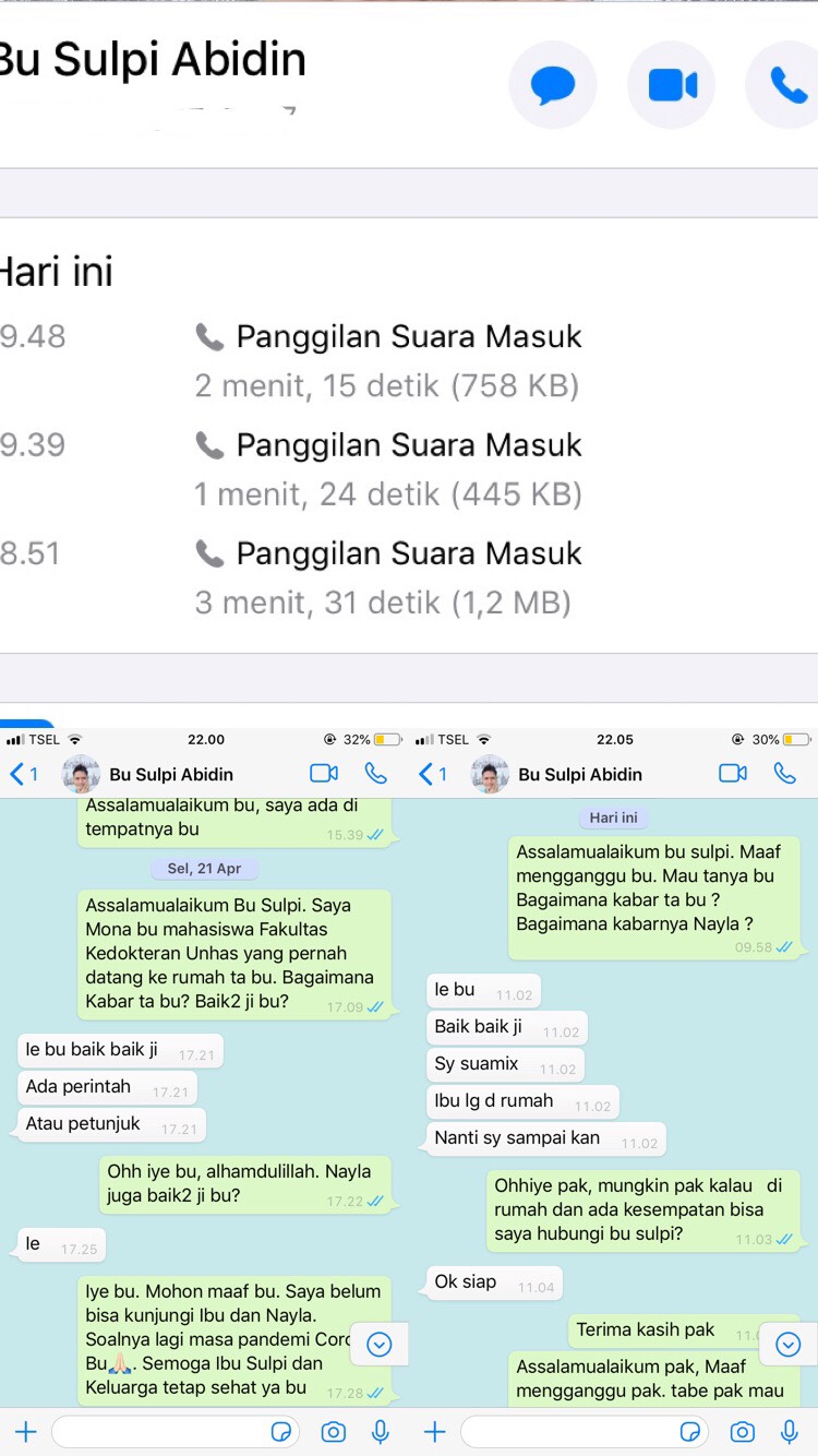 Kabar adik Nayla dan keluarga