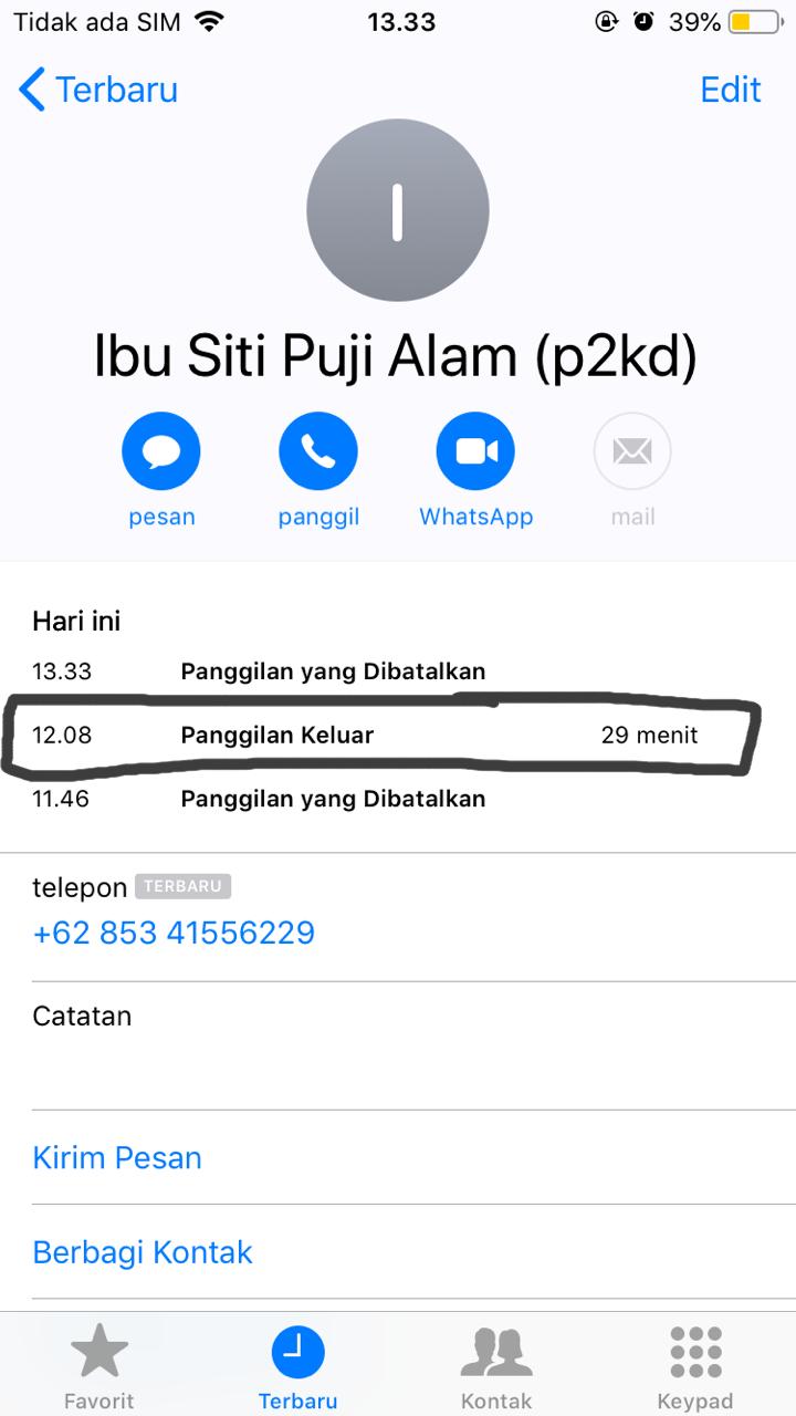 Followup kondisi ibu siti puji alam