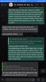 Konsultasi ke "Dokter Pembimbing : dr. Urfianty, M.Kes, Sp.A"