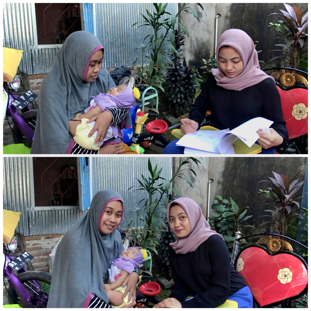 Kunjungan keempat bertemu ibu sugi Dan melihat kondisi adek khaliza