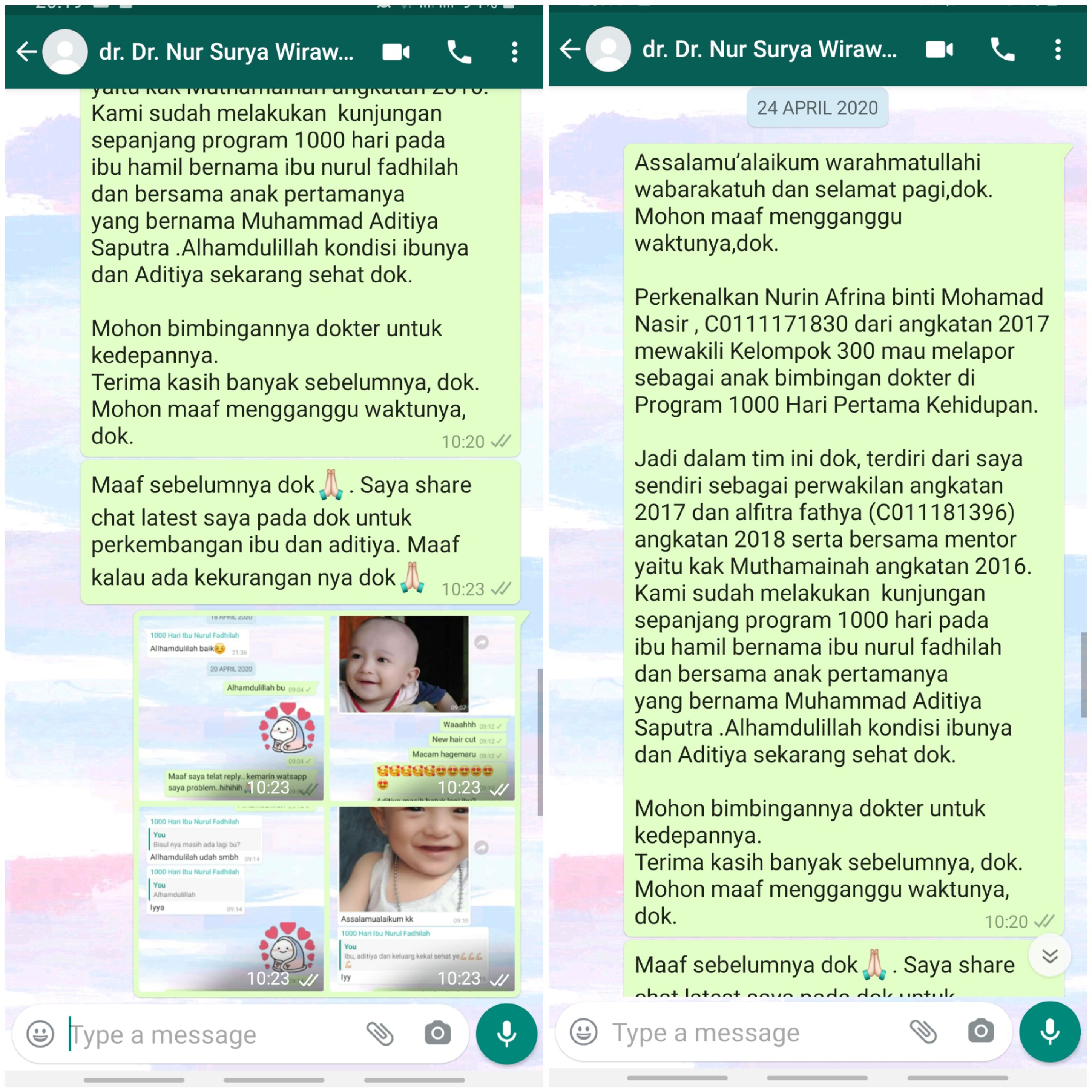 Laporan Lanjutan kepada Dokter Pembimbing #stayhomestaysafe