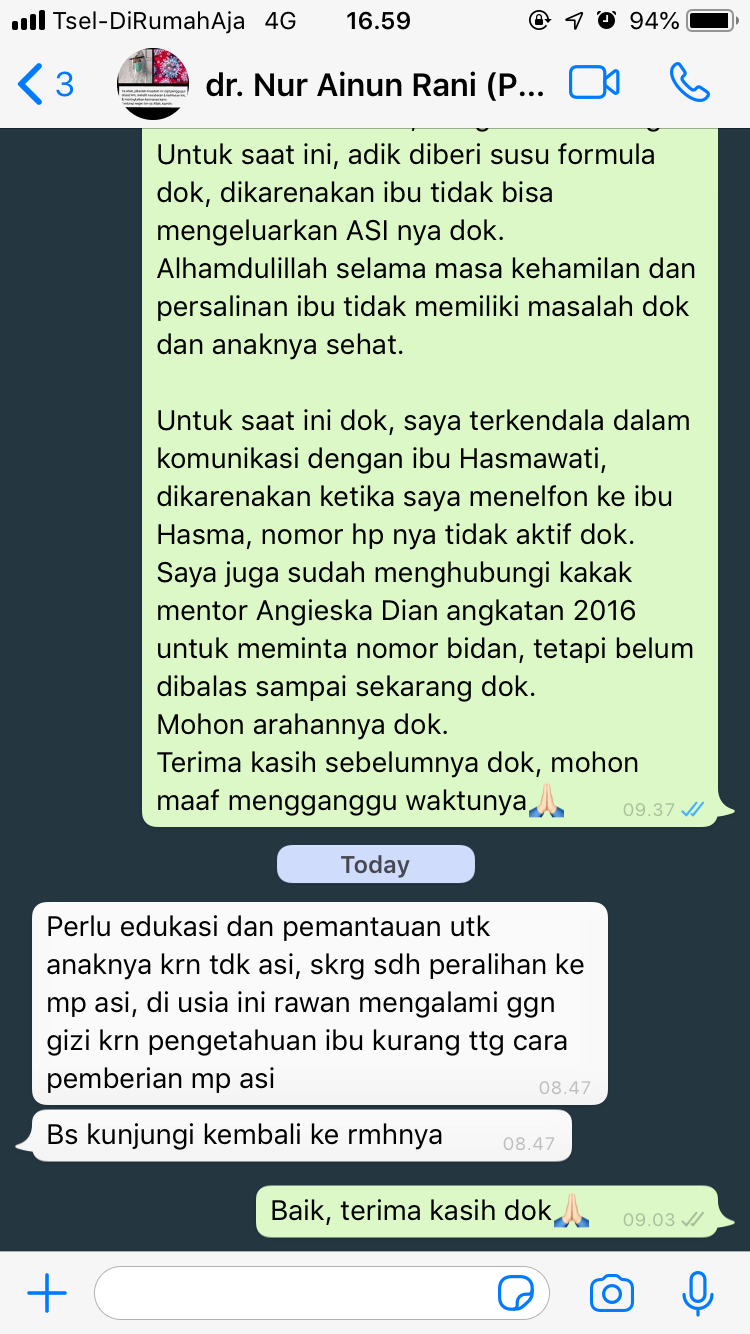 Diskusi dengan pembimbing