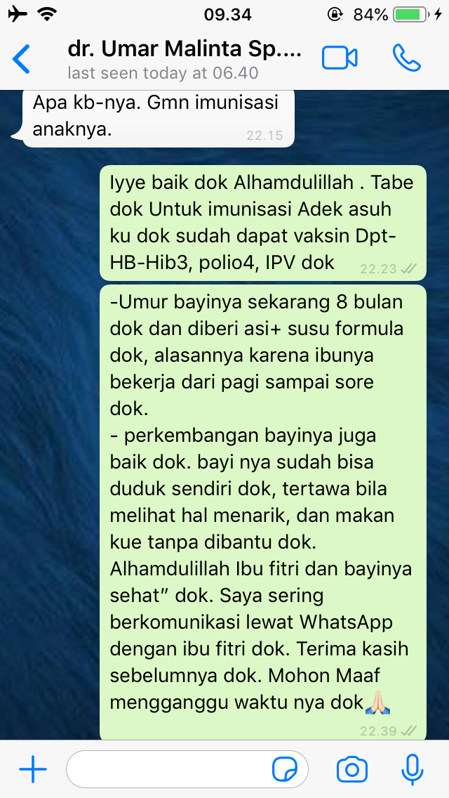 Laporan Lanjutan Kepada Dokter Pembimbing