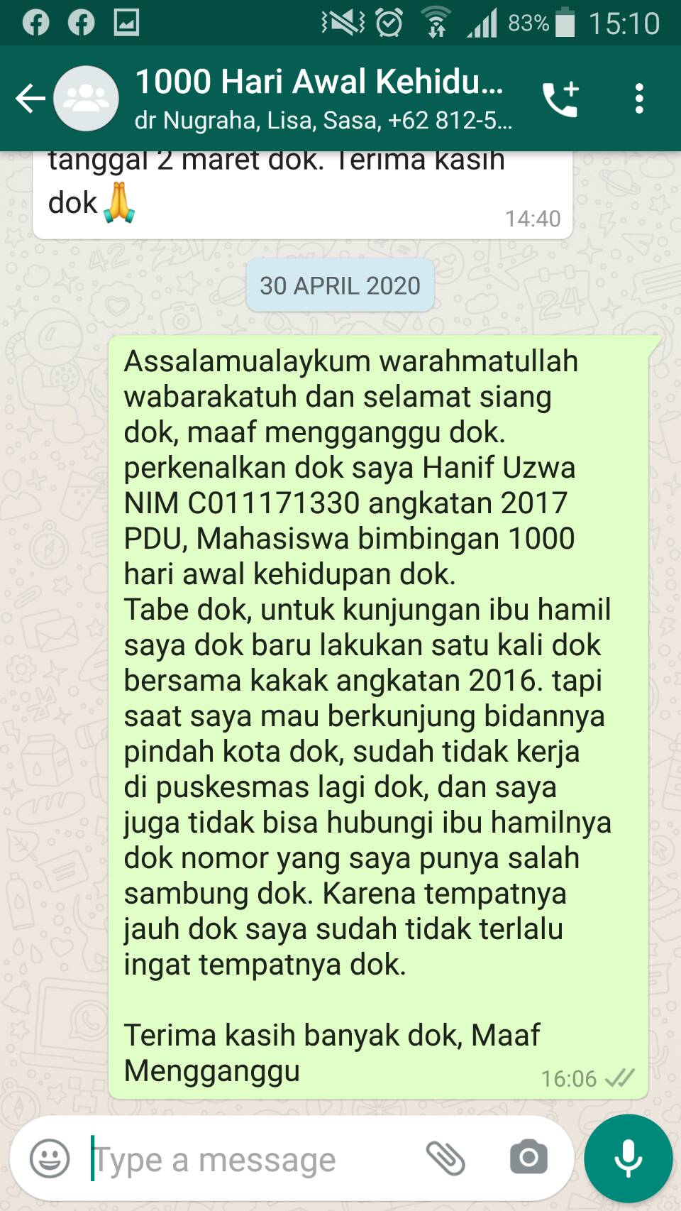 Pasrah dengan Keadaan.