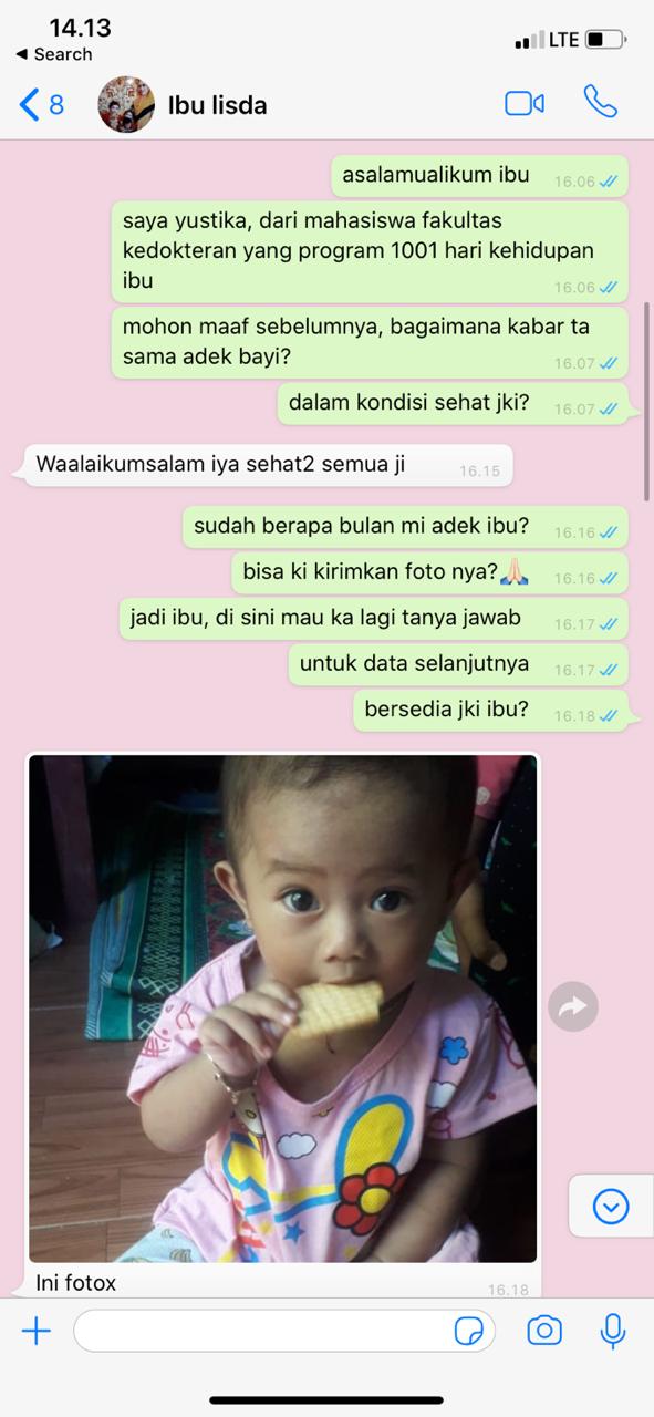 Kunjungan online sama adik Arah 