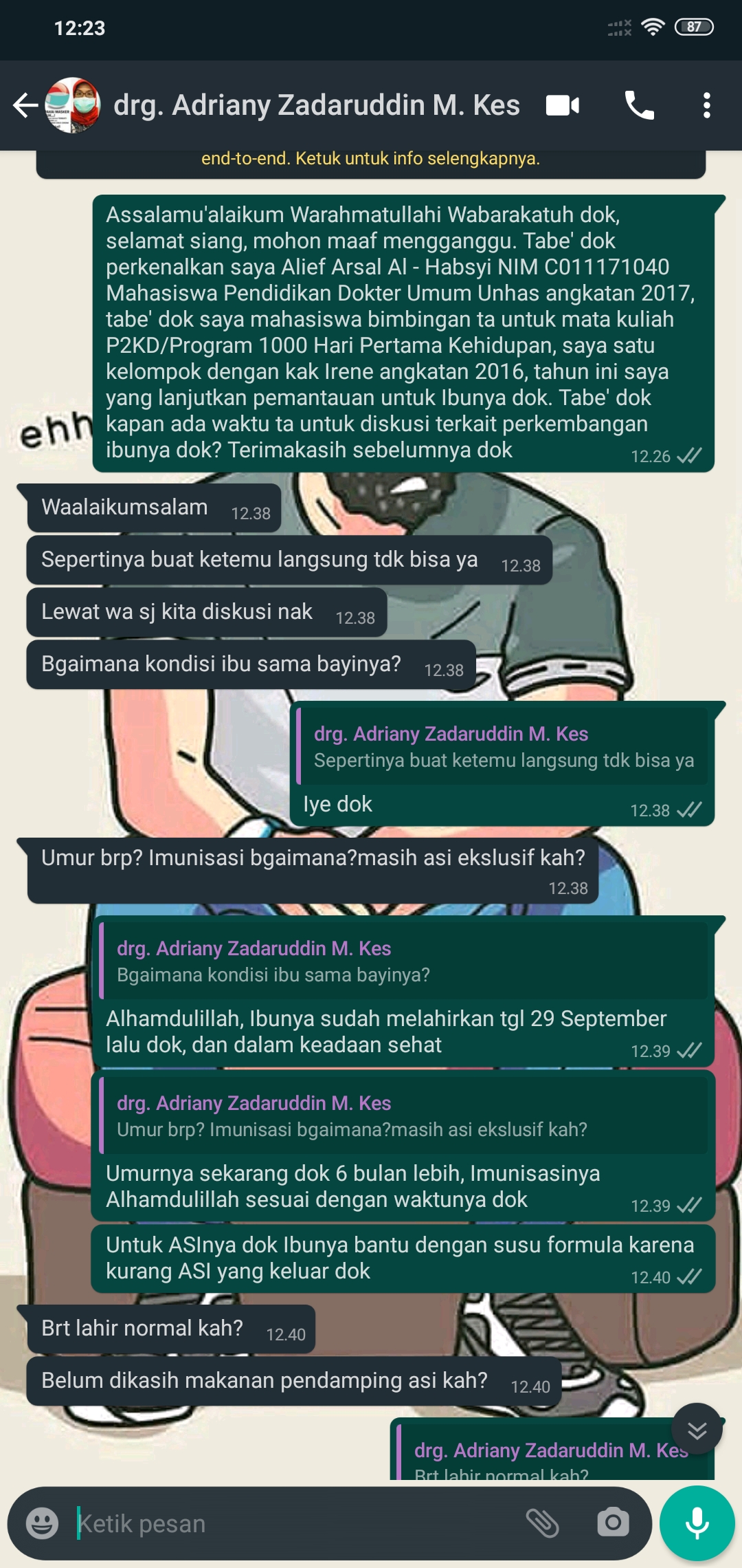 Melapor kepada Dosen Pembimbing