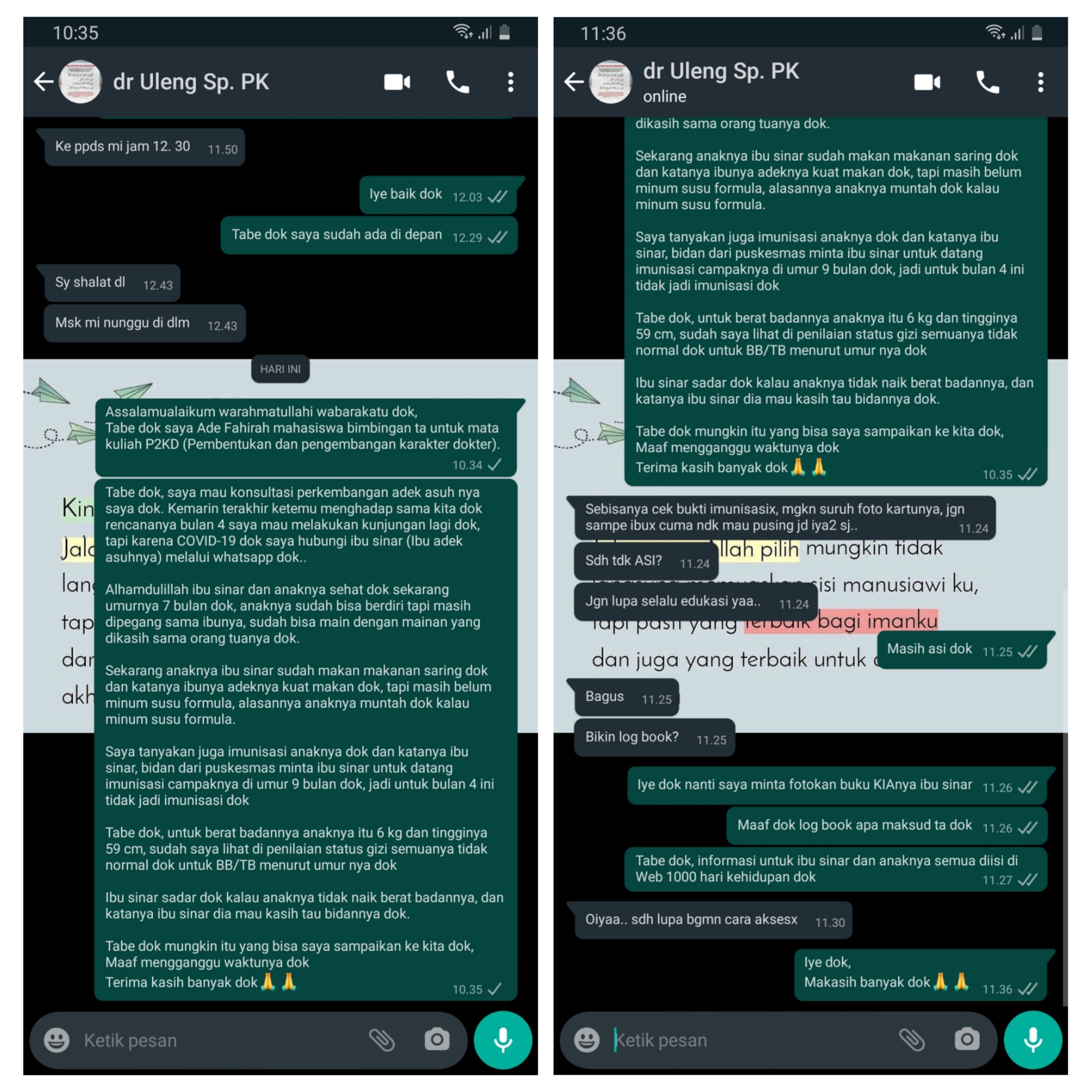 Konfirmasi dengan Pembimbing