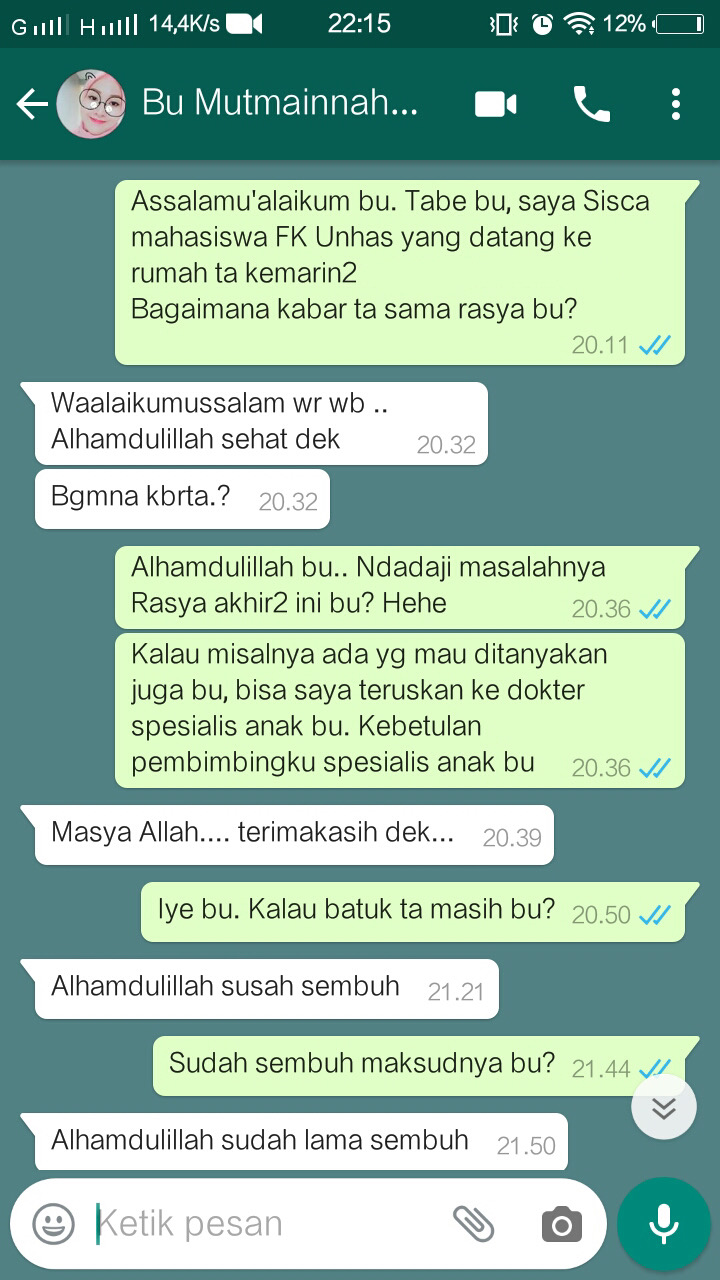 Kabari dari Ibu Mutmainnah Syam