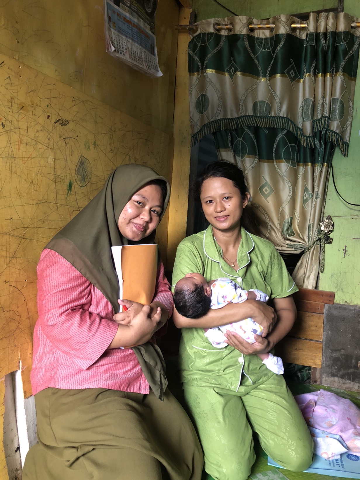 kunjungan pertama ibu haslindah 