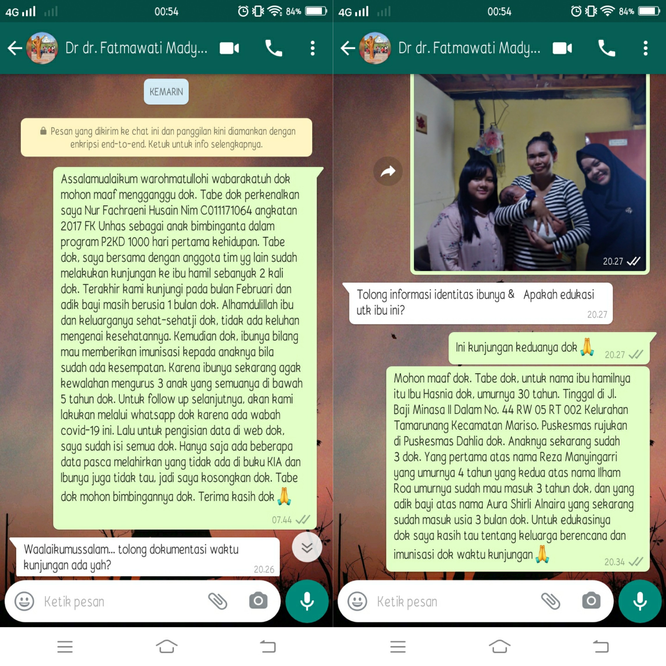 Melaporkan Hasil Kunjungan Kepada Dokter Pembimbing