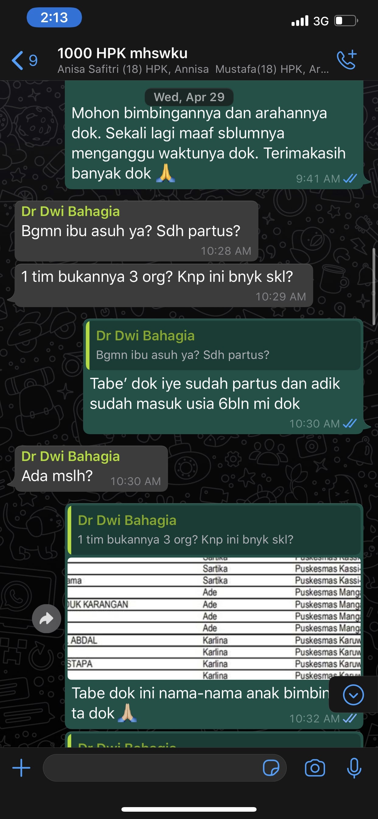 (29 April 2020) Laporan keempat kepada Pembimbing