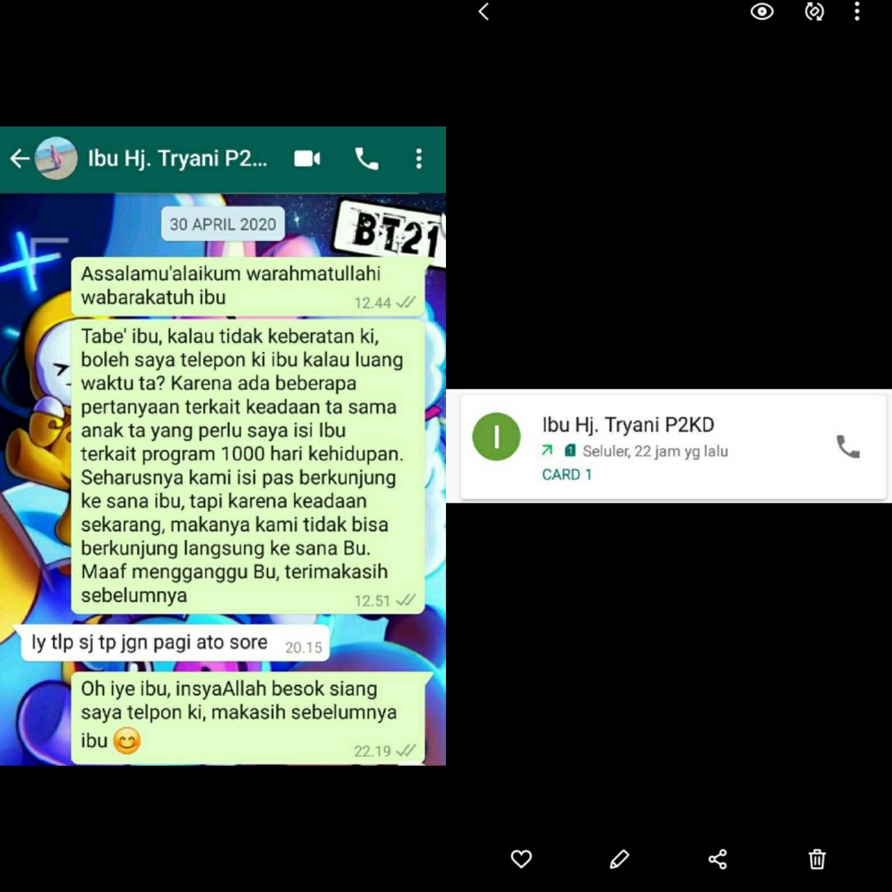 Kondisi Adek Bilal