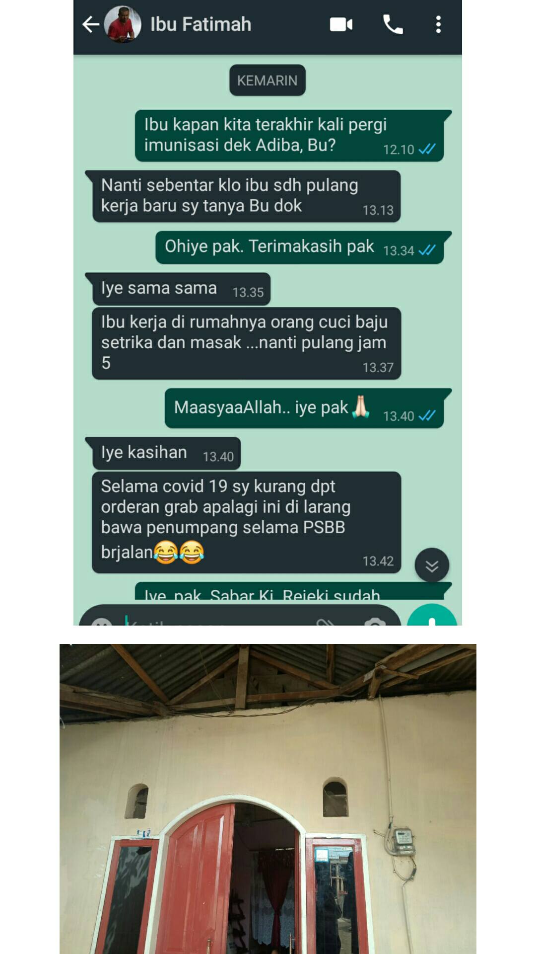 Emoticon tertawa yang dikirimnya, seperti mengabarkan ada kesedihan di baliknya
