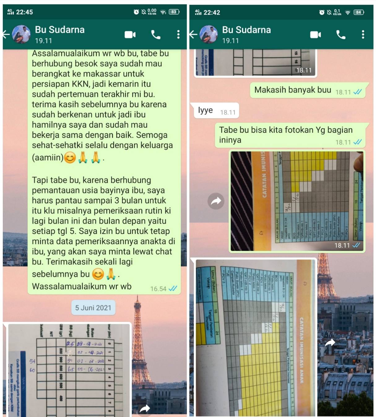 Memantau Perkembangan Adik Rifaldi yang Telah Menginjak Usia 2 Bulan Melalui Via Chat