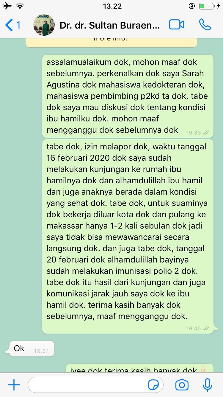Diskusi dengan Dokter Pembimbing