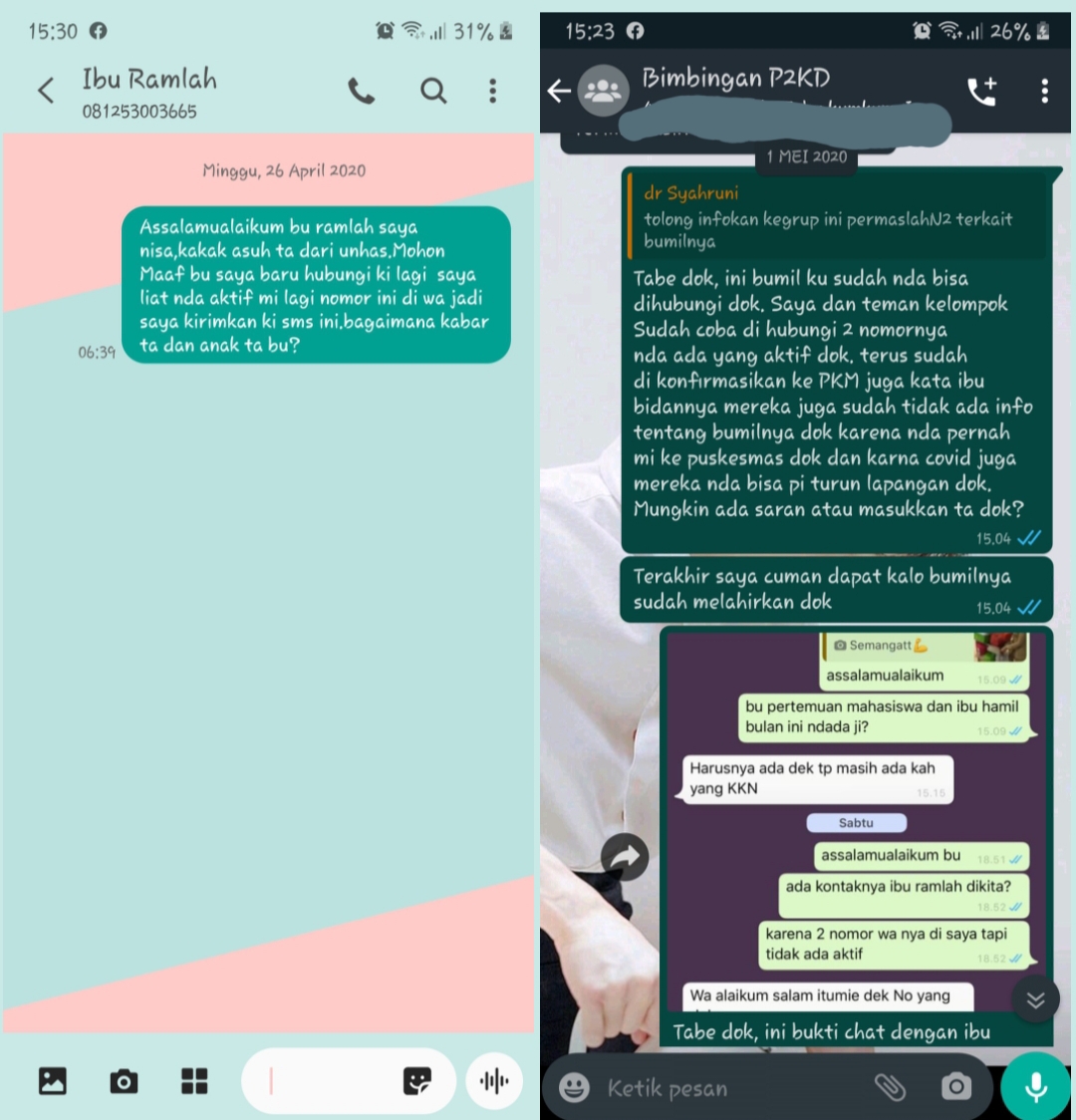Melaporkan langsung ke dokter