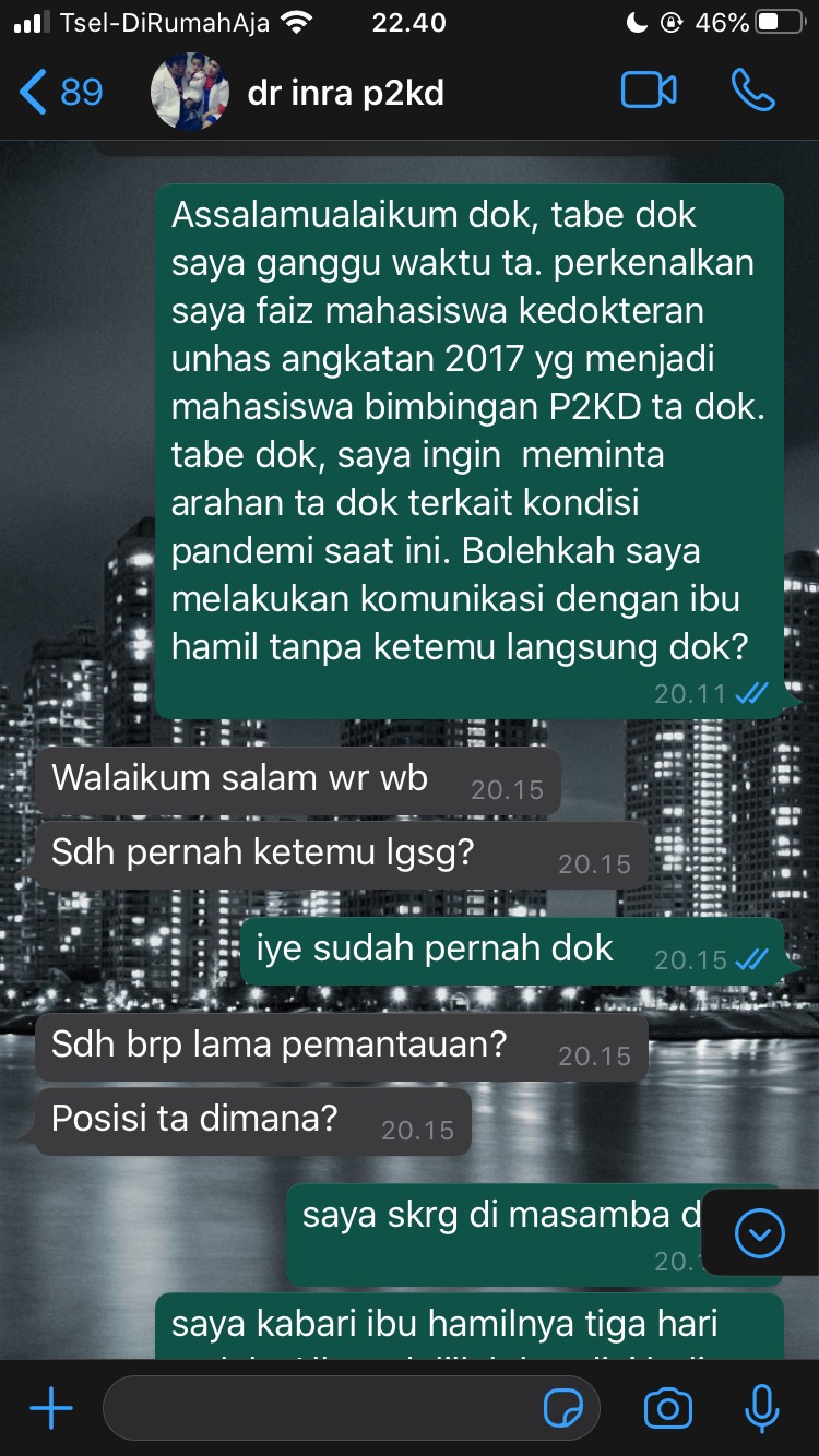 diskusi dengan pembimbing