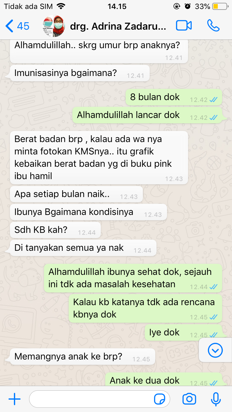 Konfirmasi ke dr pembimbing