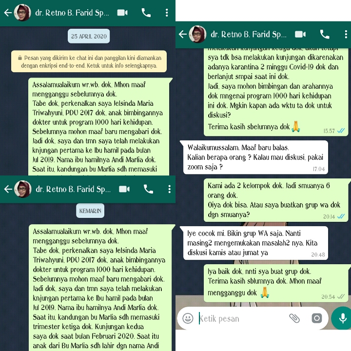 Konsultasi ke Dokter Pembimbing